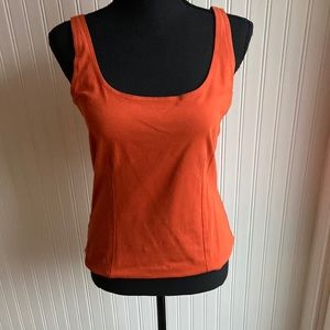 Worth scoop neck, fitted tank, size small.